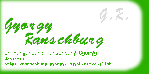 gyorgy ranschburg business card